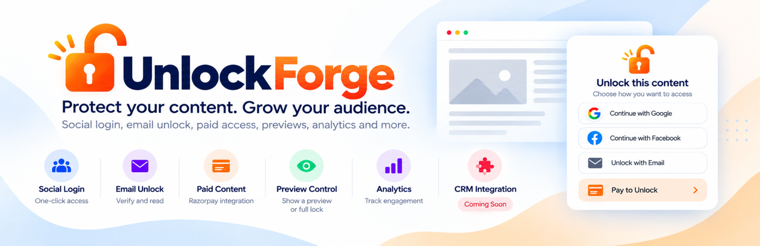 UnlockForge WordPress content protection plugin Copy alt text